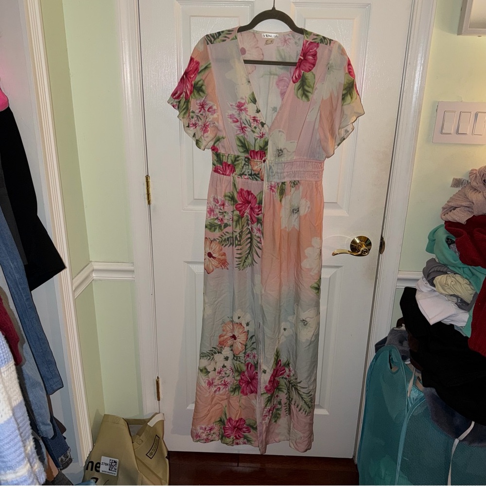 VENUS Floral Multi-Color Maxi Dress